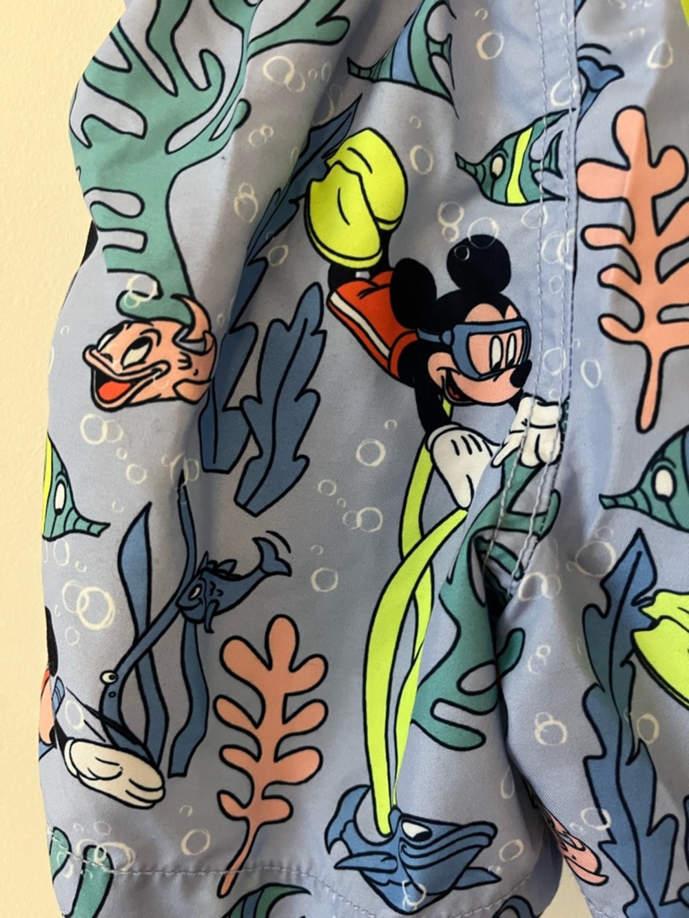 Baby GAP x Disney Mickey Mouse Swim Shorts with Vibrant Neon Print - Picture 4 of 5